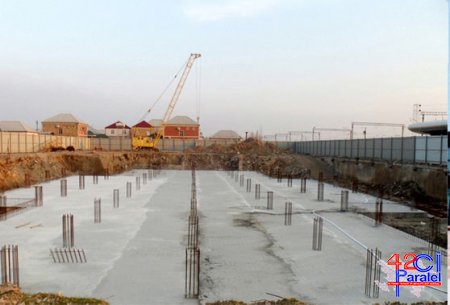 Sumqayıtda tikilən yeni vağzalın görüntüsü (FOTO)