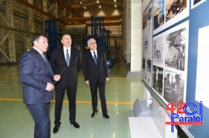 İlham Əliyev Bakıda transformatorlar zavodunun açılışında