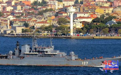 Rusiyanın hərbi gəmisi yenidən Türkiyə boğazında