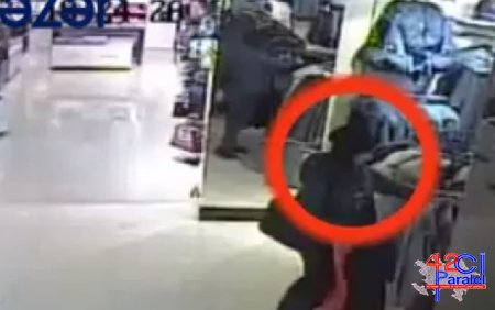 Bakıda qadın xəzi belə oğurladı - Video