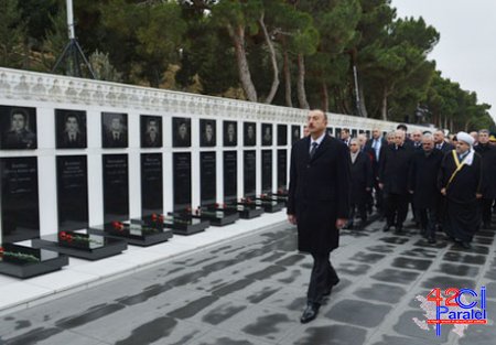 İlham Əliyev şəhidləri andı