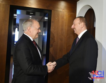 İlham Əliyev İsveçrə Prezidenti ilə görüşüb (FOTO)