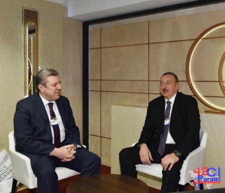 İlham Əliyev Gürcüstanın Baş naziri ilə görüşüb (FOTO)
