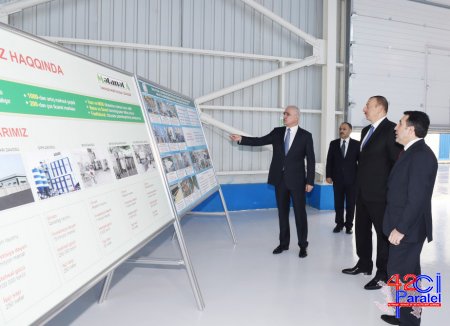 Prezident İlham Əliyev Yeni Ağdağ gips zavodunun açılışında iştirak edib (FOTO)
