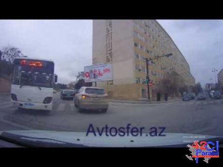Yollarda təhlükə yaradan avtobus sürücüsü
