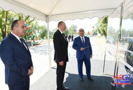 Prezident İlham Əliyev Qax rayonuna səfər edib